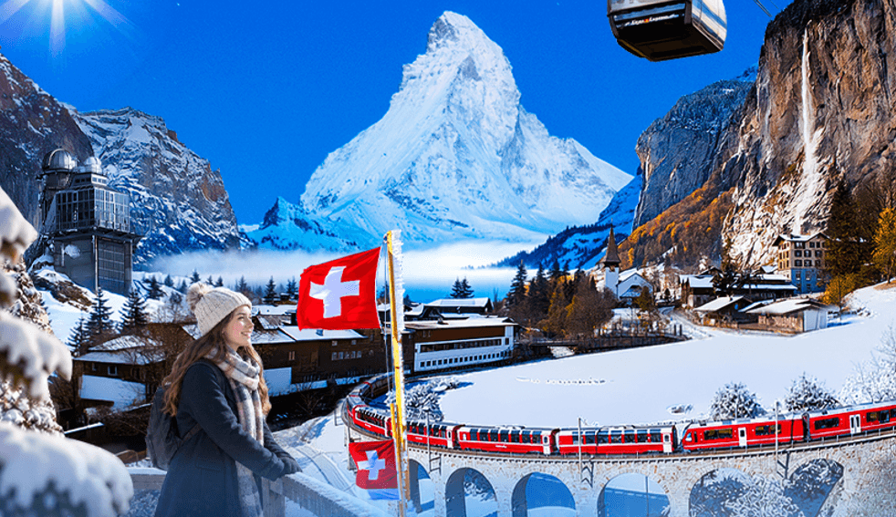 Deluxe Swiss Panorama JUNGFRAUJOCH ZERMATT MILAN BERNINA EXPRESS × GLACIER EXPRESS SWITZERLAND